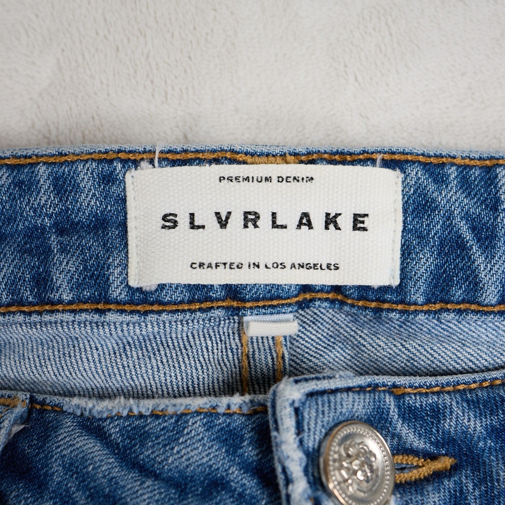 SLVRLAKE Luo Luo Straight Leg Jeans Blue Bird Wash LLOJ701S Size 28 - Picture 3 of 12